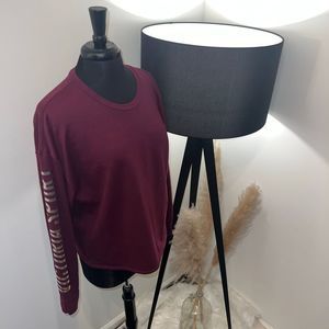 Victoria's Secret Sport Maroon Lightweight Crewneck Pullover Size Medium